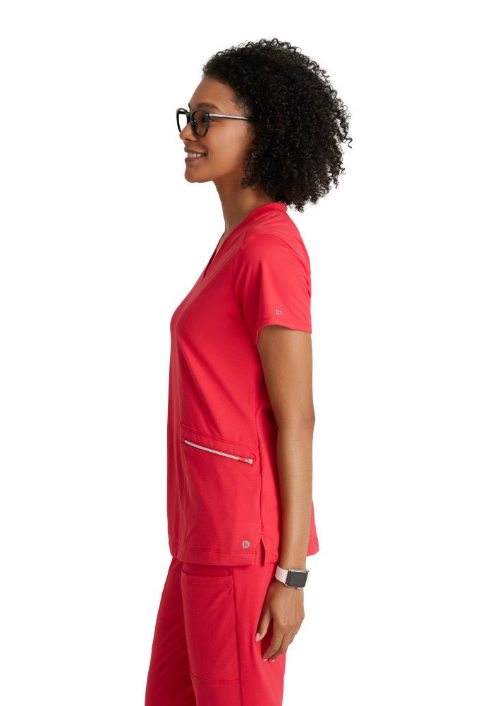 Victory Knit 2 - Pocket V - Neck Scrub TopBarco One Performance KnitBOT209-Grenadine-XXS