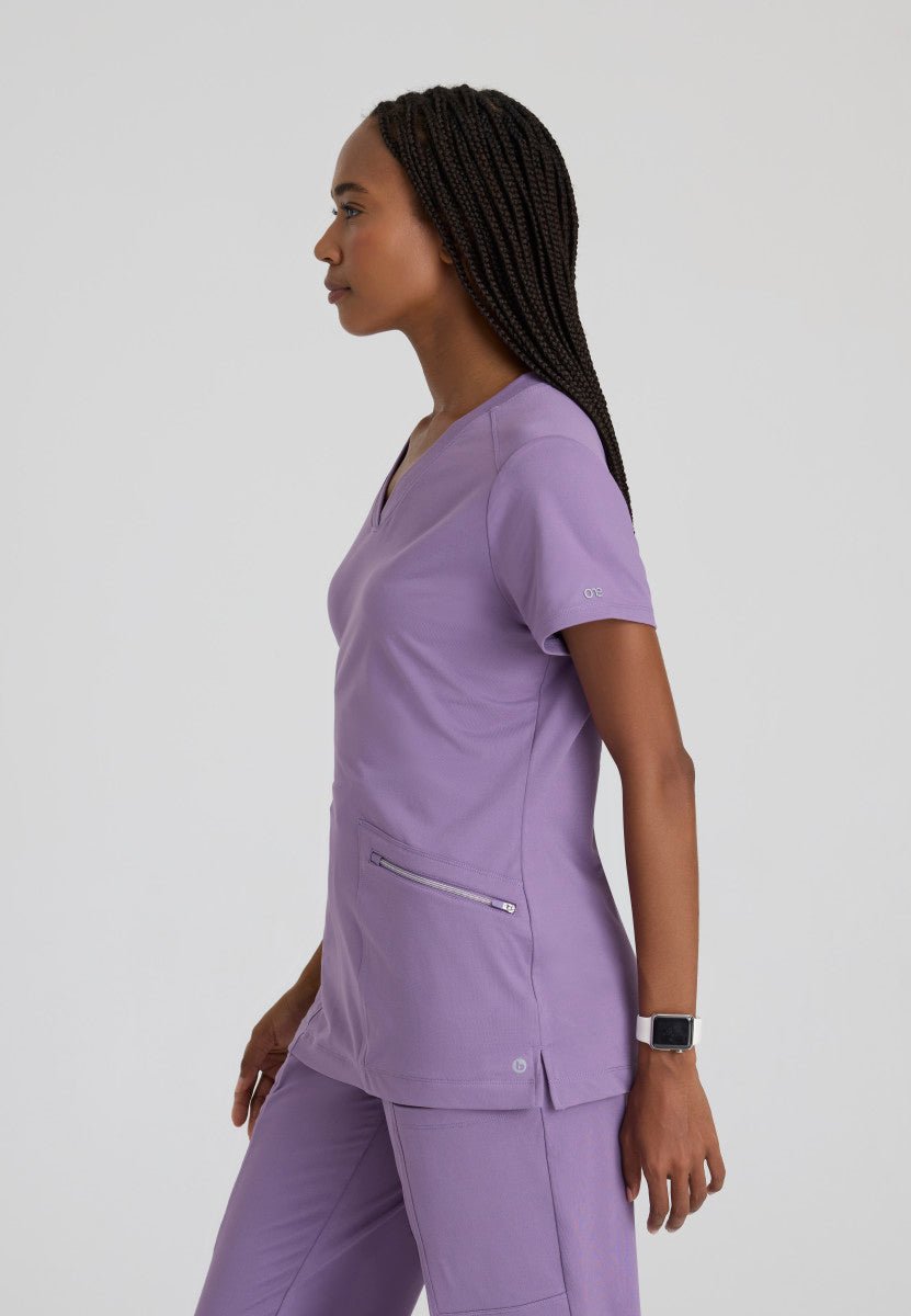 Victory Knit 2 - Pocket V - Neck Scrub TopBarco One Performance KnitBOT209-LAVENDER-XXS