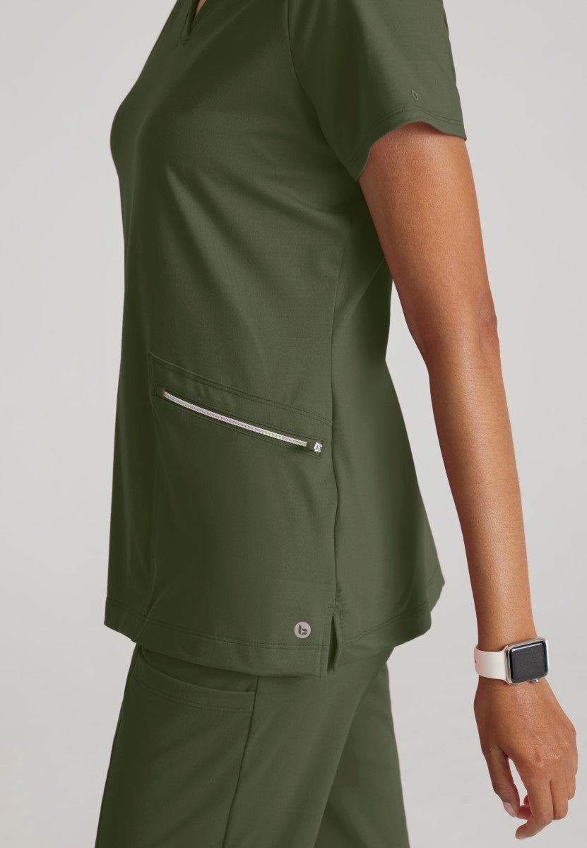 Victory Knit 2 - Pocket V - Neck Scrub TopBarco One Performance KnitBOT209-OLIVE-XXS