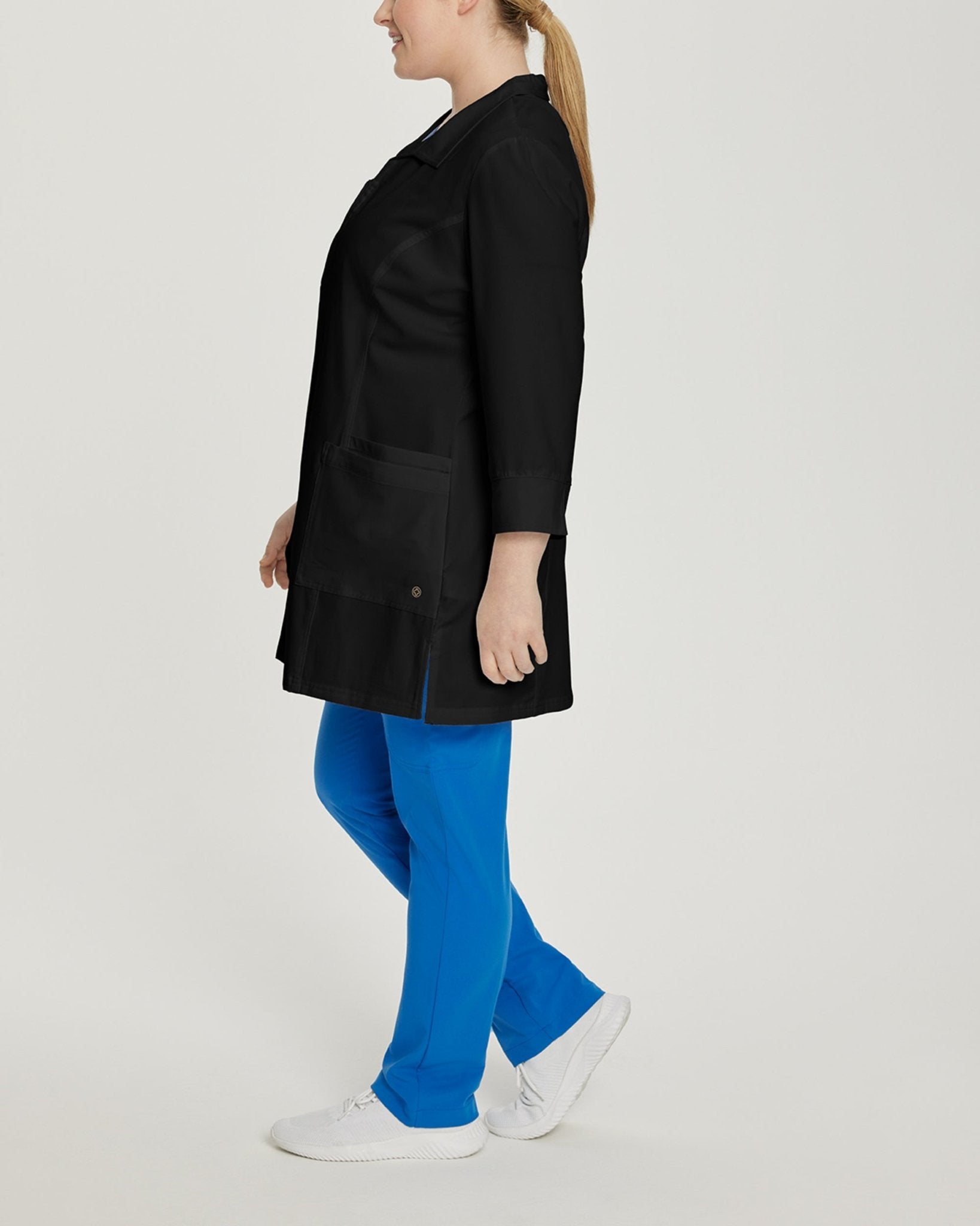 White Cross 3 - Pocket Mid - Length Lab CoatWhite Cross Fit2417-BLACK-XXS