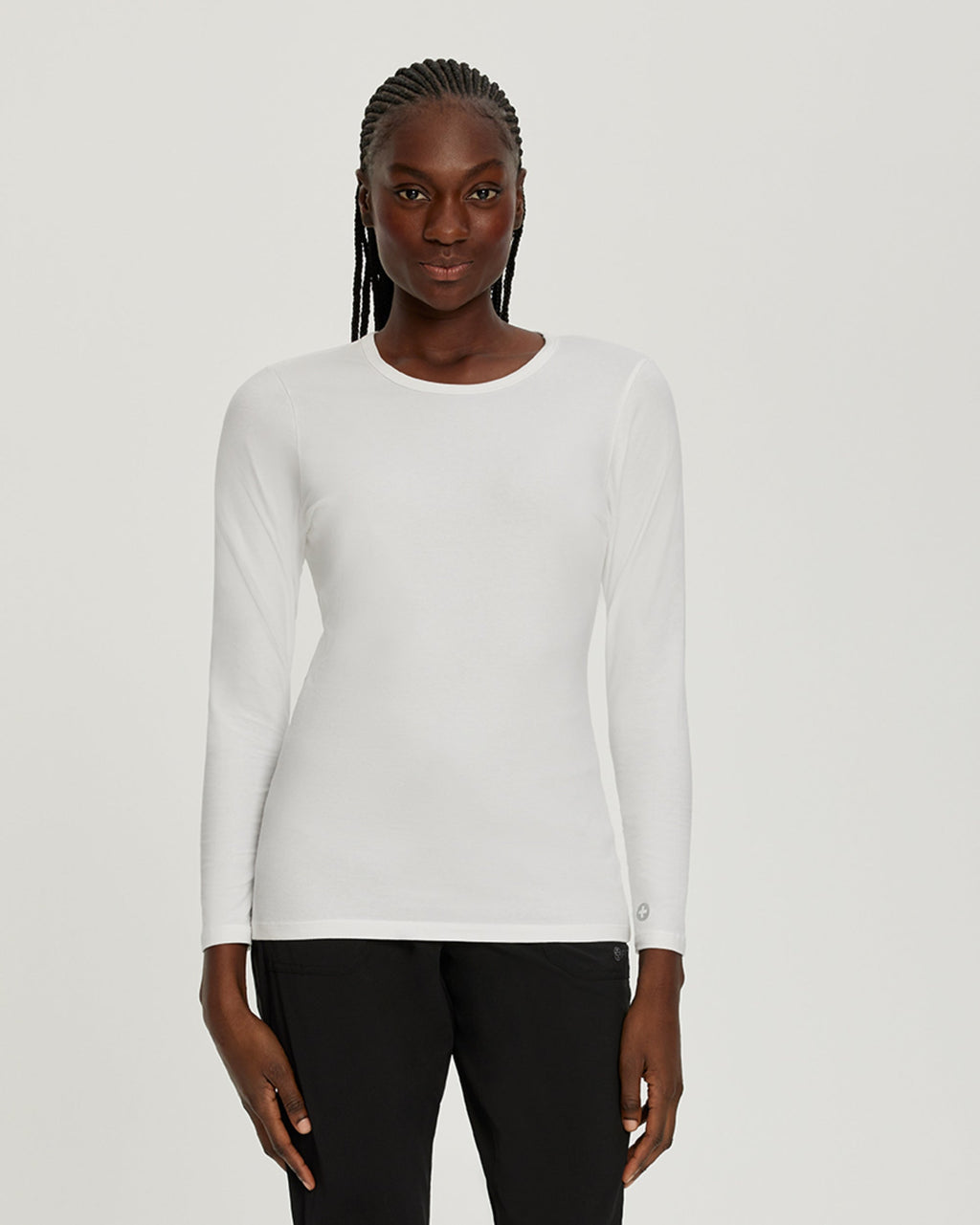 Cotton Longsleeve Underscrub Women's Underscrub White Cross White XS