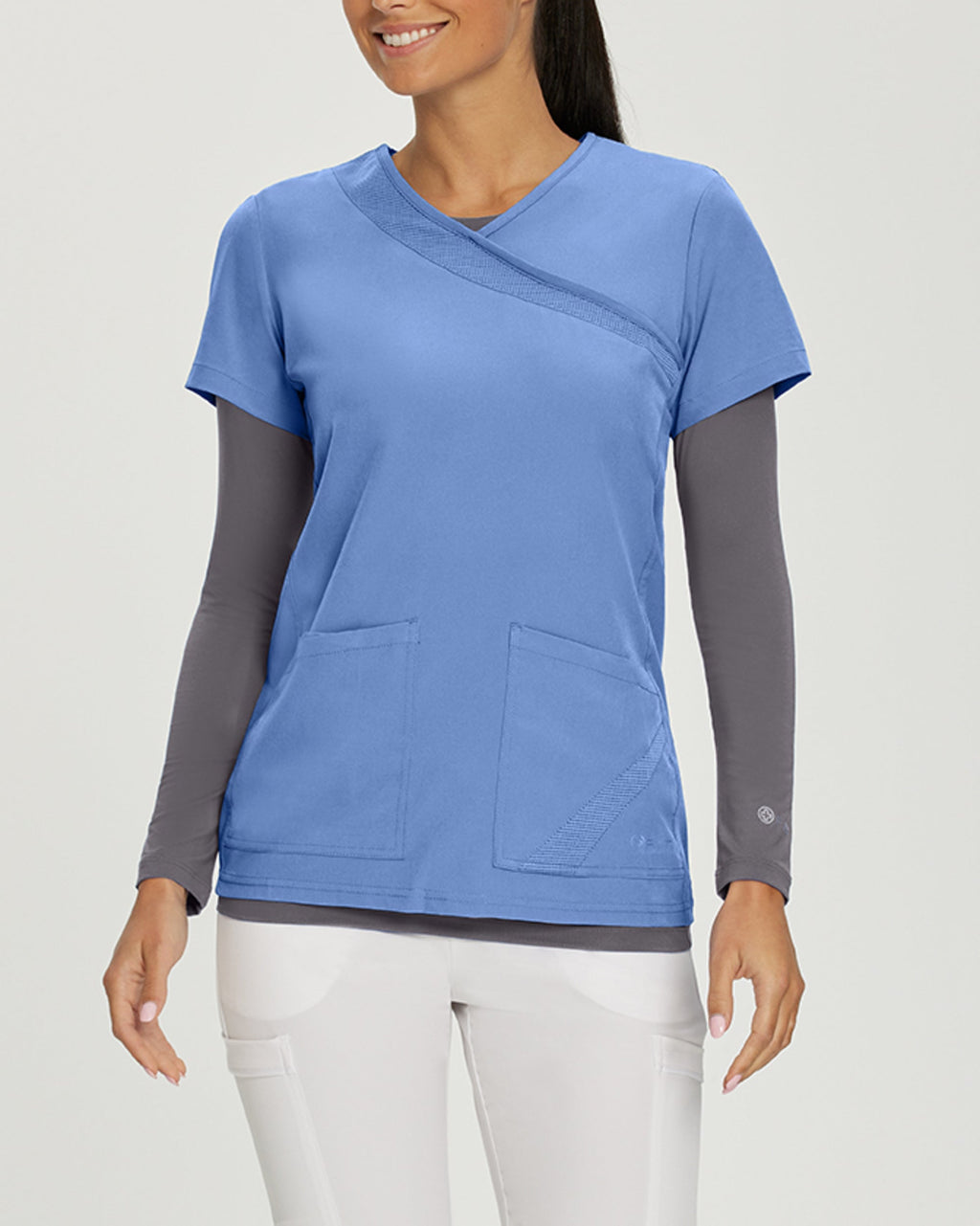 4-Way Stretch Long Sleeve Underscrub Women's Underscrub White Cross Fit Pewter XS