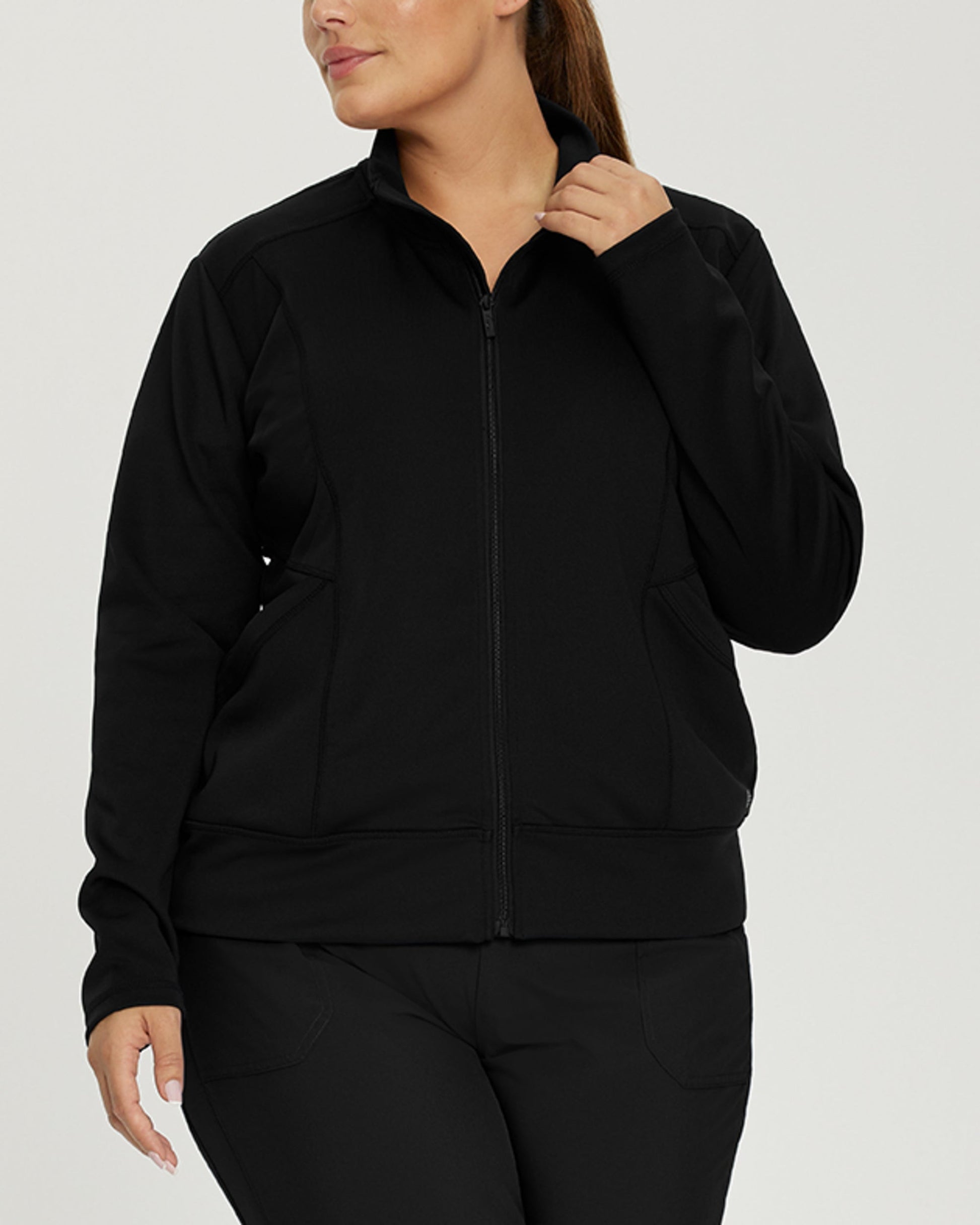 Scuba jacket in stretch modal - black