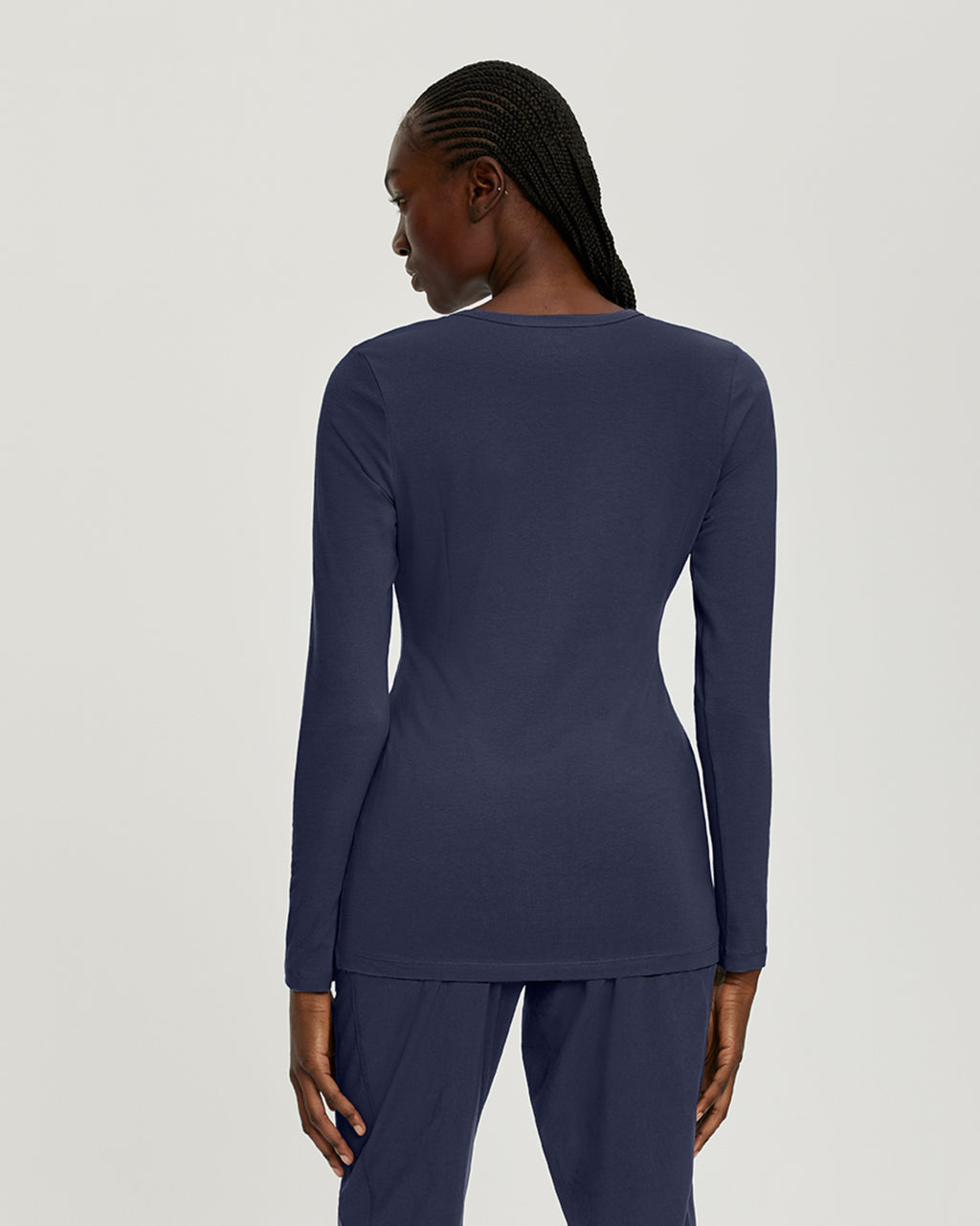 Cotton Longsleeve Underscrub Women's Underscrub White Cross