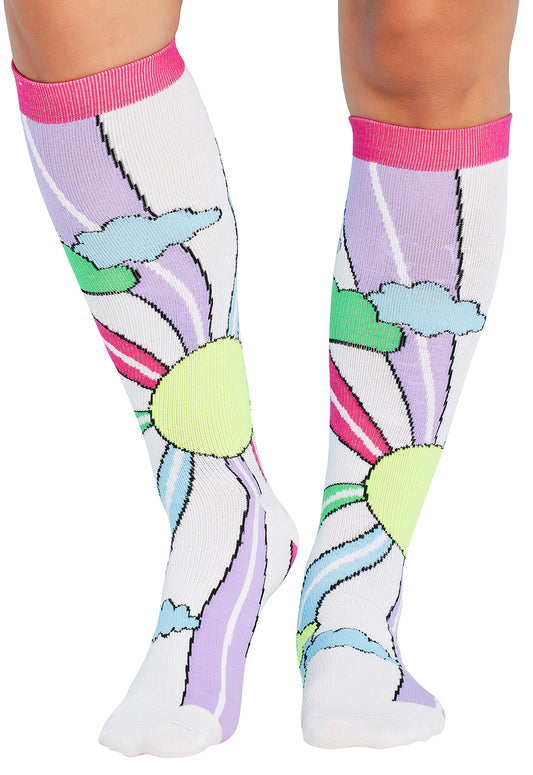 Women's 10-15mmHg Compression Socks Regular Compression Socks Cherokee Legwear Sunburst  